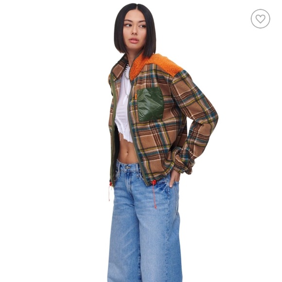 Linda 2.0 Brown Plaid Fleece Jacket - Picture 2 of 10